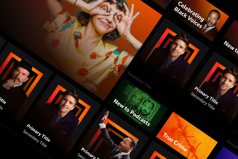 BBC Sounds Collections design iteration on tablet