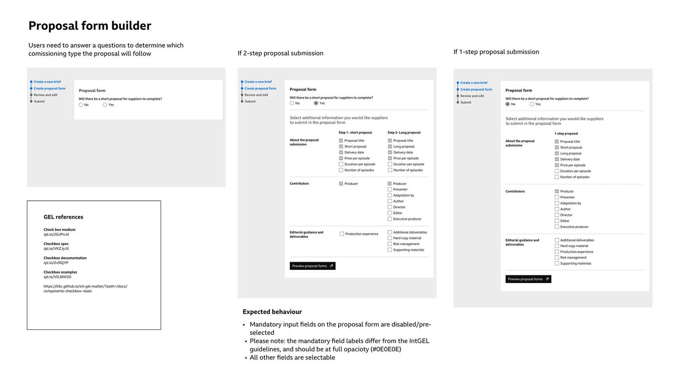 Dynamic proposal form builder design concept