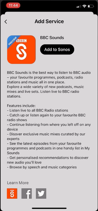BBC Sounds Music Section